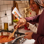 People cooking in a kitchen