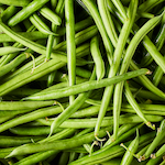 Fresh green beans background