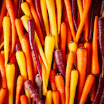 Colorful heritage carrots background