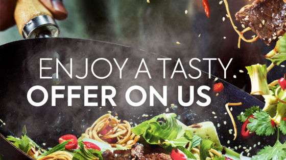 Enjoy a tasty offer on us